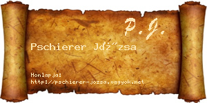 Pschierer Józsa névjegykártya